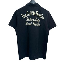 Used WACKO MARIA Skull One Point Polo Shirt Black Size L 220526 (WACKO MARIA)