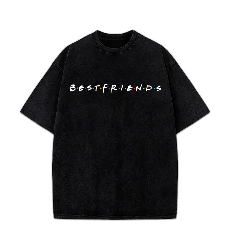 Friends 90’s TV Sitcom Parody BestFriends Logo Funny Graphic Design T-Shirt
