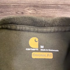 Carhartt Shirt work wear time to earn that buck hunting long sleeve Green Medium