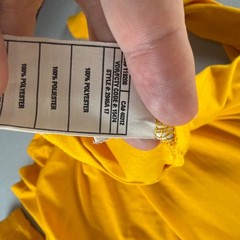 Adidas Climalite Mens 2XL Long Sleeve Shirt Gold Yellow Athletic Performance Tee