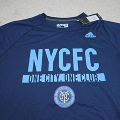 Adidas NYCFC T-Shirt Mens Large Navy Blue MLS Soccer Climalite Ultimate Tee NEW