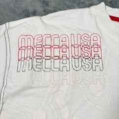 Vintage 1984 Mecca T-Shirt Mens 2XL White Embroidered Streetwear Hip Hop NWT