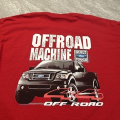 Vintage Y2K Men’s Ford F 150 Built Tough Truck Car T Shirt Large Red