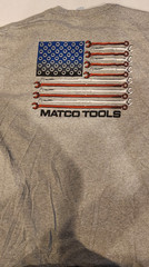 USA Flag Tee Shirt w Pocket Matco Tools brand 2XL