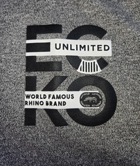 Ecko Unltd Men’s Crewneck Grey Marled Logo T-Shirt Sizes M, XL, 2XL, 3XL
