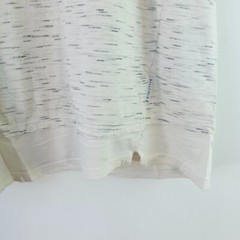 White Marbled Slub T Shirt Mens MEDIUM Space Dye Earthy Casual Prep BELLFIELD