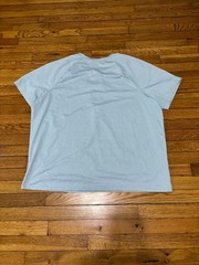 Eddie Bauer Shirt Mens 2XL Blue Fog Short Sleeve Performance 3 Button Henley NWT