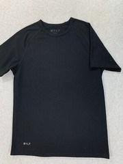 Bylt Premium Crew Poly/Cotton Blend Short Sleeve Tee Shirt (Men’s Medium) Black