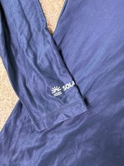 Habit Crooked Elm Graphic Tee Sun Fishing Shirt Men S BLUE Long Sleeve NWT E938