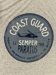 USCG U.S. Coast Guard SEMPER PARATUS Blue Heather T-Shirt – Size XXL – NWT