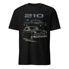 1955 Chevy 210 Classic Car T-Shirt – Vintage Black Hot Rod Graphic Tee