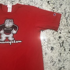 VTG Champion Georgia Bulldog Logo Mascot Crewneck Hip Hop Chain Shirt 90s Style