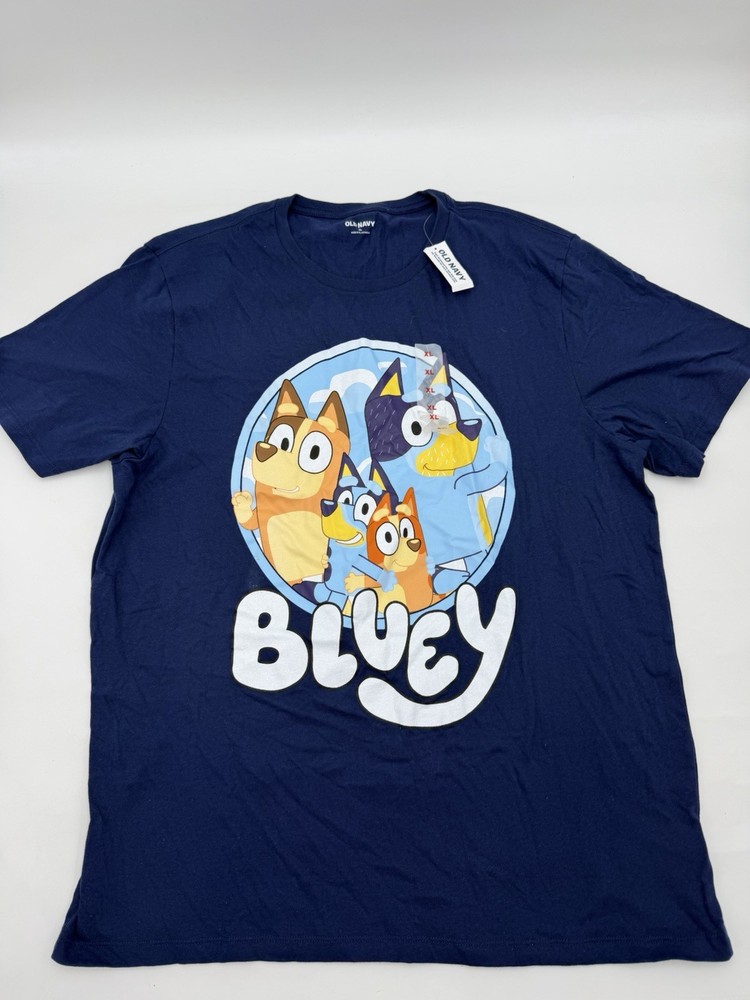 Old Navy Men’s “Bluey” Family Bingo Bandit Chili T-shirt Size XL NWT New