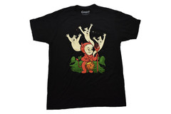 Casper the Friendly Ghost Devil Costume Mens Cartoon Black Shirt New Large