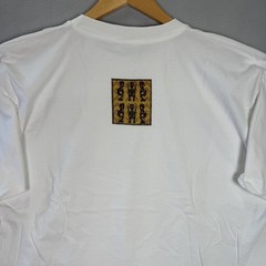 Vintage Art T Shirt Mens XL White Bali Primitive Native Hand Made Single Stitch