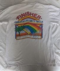 Vintage 1908s Great Aloha Run-Walk 5K Teeshirt Size M