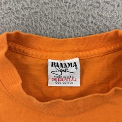 Vintage Panama Jack Shirt Mens XL Orange Short Sleeve Graphic Outdoor 90s USA
