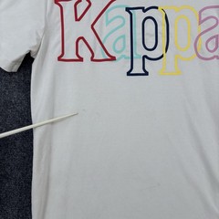 KAPPA White Sand Crecky T Shirt Men’s Medium Retro Sportswear Logamania