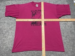 Vtg Distresed Pink FOTL single Stitch Shirt Camp Texlake Sail boat Horseback XL