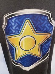 Paw Patrol Chase Badge T-Shirt XL Gray Nickelodeon Cartoon Dogs Puppy