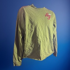 Abercrombie & Fitch VTG Long Sleeve Tee Apple Green Chest Logo Men’s Size Large