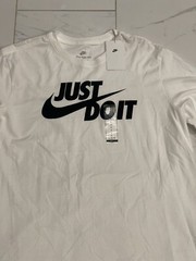 Nike Men’s Sportswear Tee Just Do It Swoosh White AR5006-100 LARGE