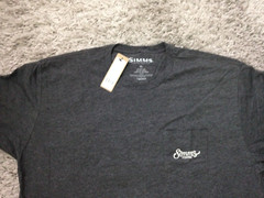 Simms Two-Tone Pocket T-Shirt – Short Sleeve XL Charcoal Heather