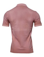 DOLCE & GABBANA T-shirt Pink Crown Collared Short Sleeve Polo IT46/US36/S 750usd