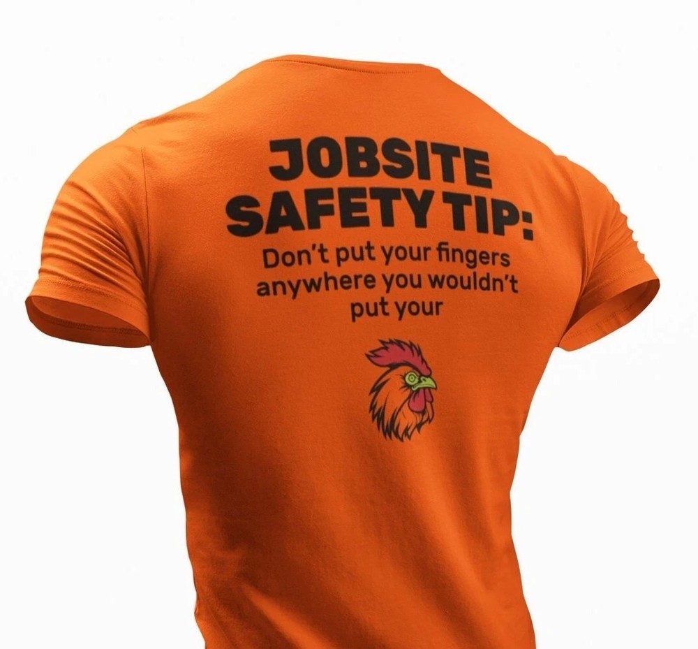 Don’t Put Your Finger Funny Jobsite Safety Humor T-Shirt Work Graphic Tee