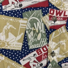 Bowl For Health Pierre Cardin Korea All Over Print Men’s Large Button Front VTG