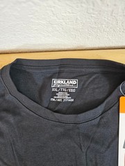 XXL / 2XL – BLACK – Kirkland Signature Men’s 100% Pima Cotton T-Shirt Tee