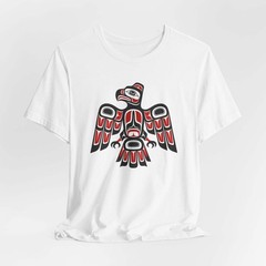 Indigenous Red & Black Eagle T-Shirt | Pacific Northwest Formline Art Tee