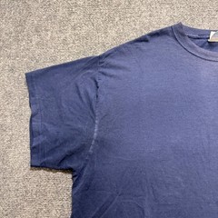 Vintage Hanes T-Shirt Men’s Medium Stained Blank Cotton Blend Heavyweight Blue