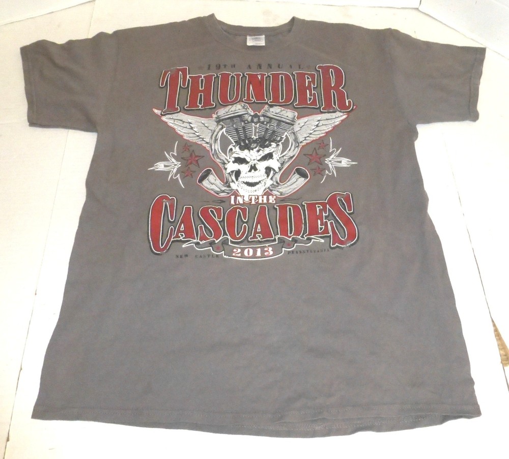 19th Annual Thunder in the Cascades 2013 Men’s Graphic T-Shirt Size: Large Gray