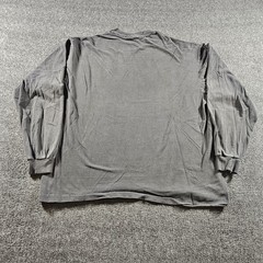 Vintage Hanes Beefy-T Shirt Mens Large Black Long Sleeve Blank Tee Made USA