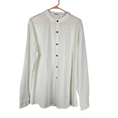Coofandy Full Button Up Long Sleeve Crew Neck Shirt Men’s Size XXL NWT