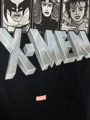 X-Men Cartoon 90’s Style Black T-Shirt Wolverine Storm Cyclops Beast Men’s XL