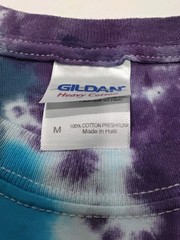 New Tie Dye Mens T-Shirt Purple Blue Adult Medium Multicolor Summer Swirl Spiral
