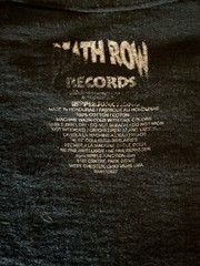 Death Row Records Men’s Black Graphic Print Short Sleeve Crew Neck T-Shirt L
