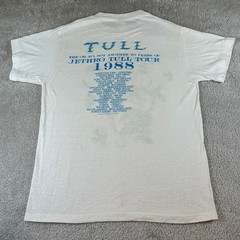 Vintage Jethro Tull 1988 Tour 20 Years T-Shirt White Graphic Band Tee Mens Large