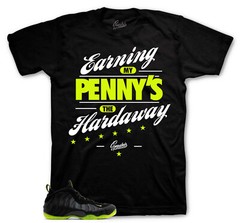 Sneaker Tees To Match Foamposite Volt Black Sneakers – Earning Pennies Shirts