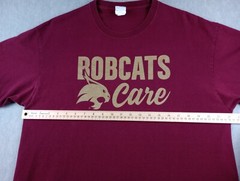 Texas State University Bobcats T Shirt Adults XL Maroon Bobcats Care