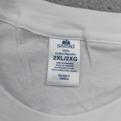 Vintage JC Penney Stafford Blank Plain White T Shirt Mens Size 2XL Single Stitch