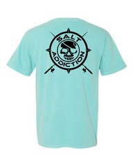 Salt Addiction Nautical Compass Fishing Short Sleeve T Shirt ocean