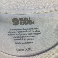 Fjallraven Kanken T-Shirt Boston Chalk White Organic Cotton Unisex XXL NWT