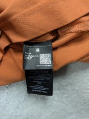 G-Star RAW Center Logo T-Shirt XS Autumn Leaf Orange Loose Fit Organic Cotton