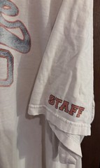 VTG 90’s DISTRESSED Buckle Staff T-shirt XL Holes Short Sleeve Graphic READ DESC