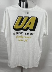 Under Armour UA Body Shop Men’s White Graphic T-Shirt Size XL NWT
