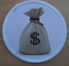 Money Bag Bags Rich Dollars Cash Patch Badge