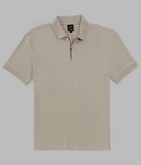 Armani Exchange Cotton Quarter-Zip A|X Logo Short-Sleeve Men Polo Tee Shirt New